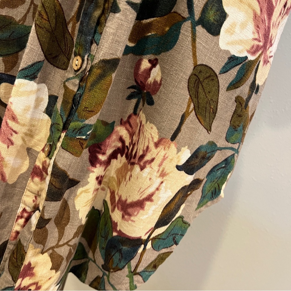 Zaful Floral short sleeves Button-Up Dress - Picture 4 of 12